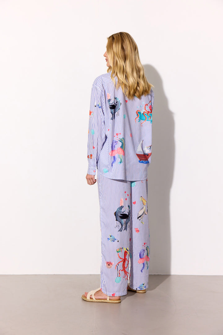 HUNKØN Nessie Shirt Skjorter Blue Ocean Art Print