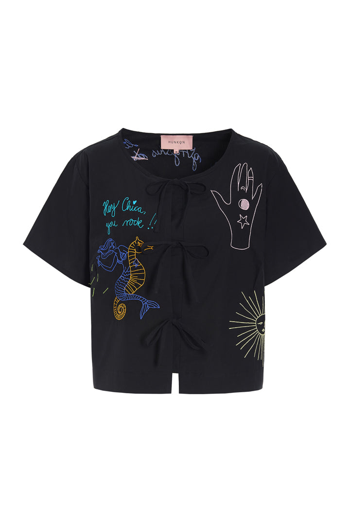 HUNKØN Nima Shirt Skjorter Black