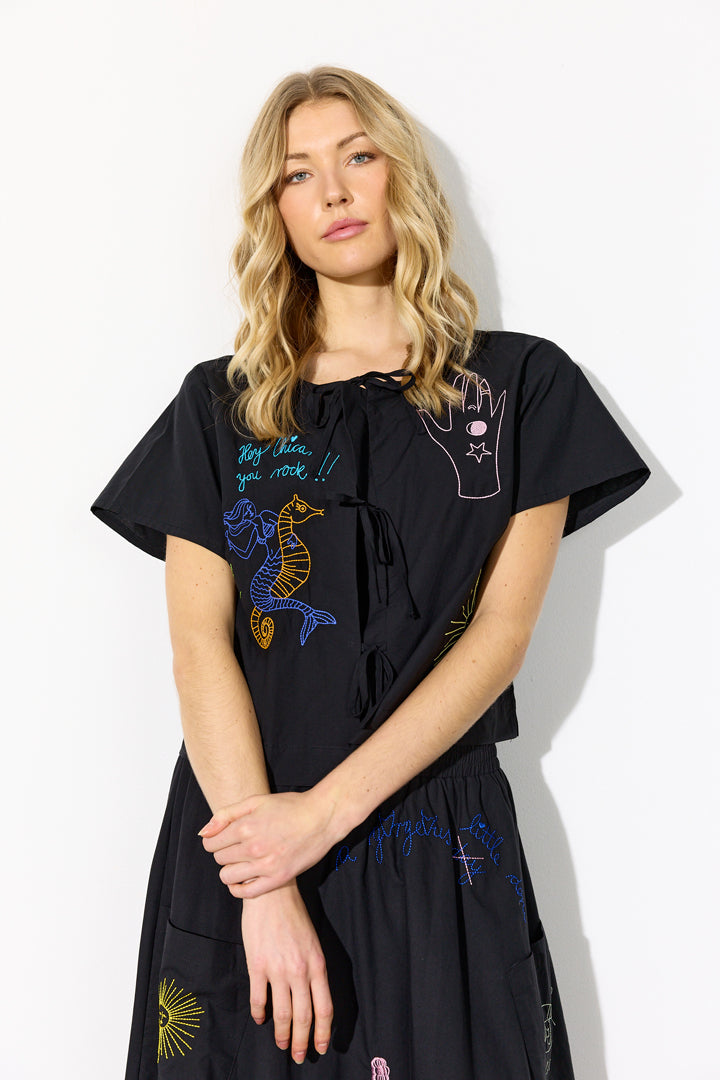 HUNKØN Nima Shirt Skjorter Black