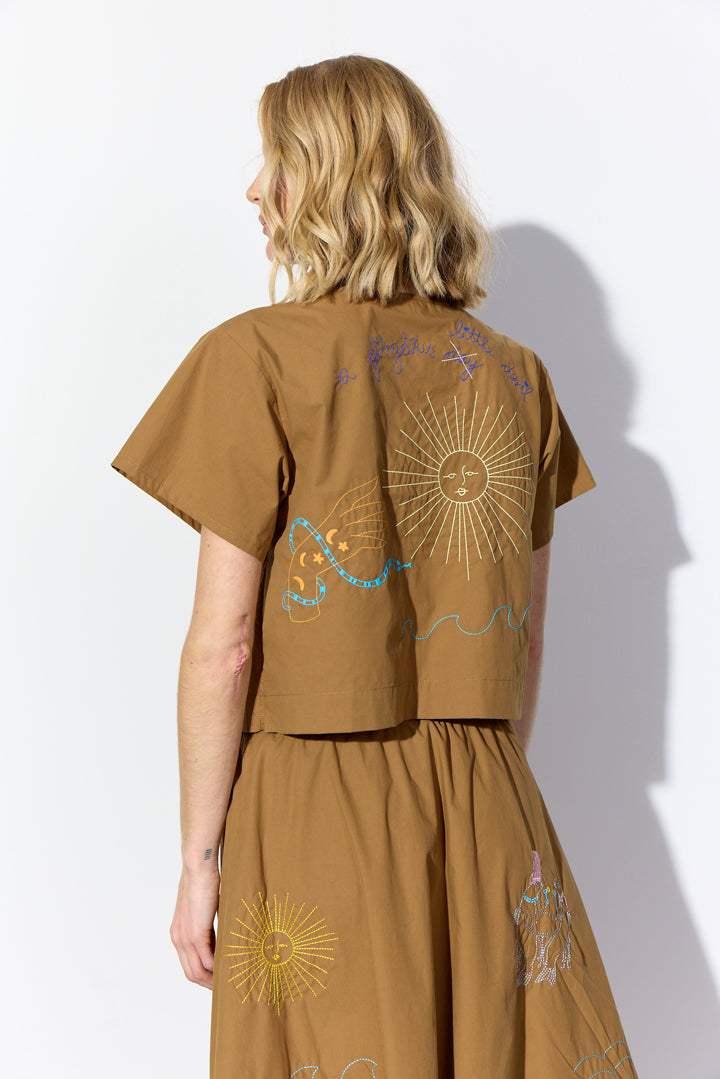 HUNKØN Nima Shirt Skjorter Caramel