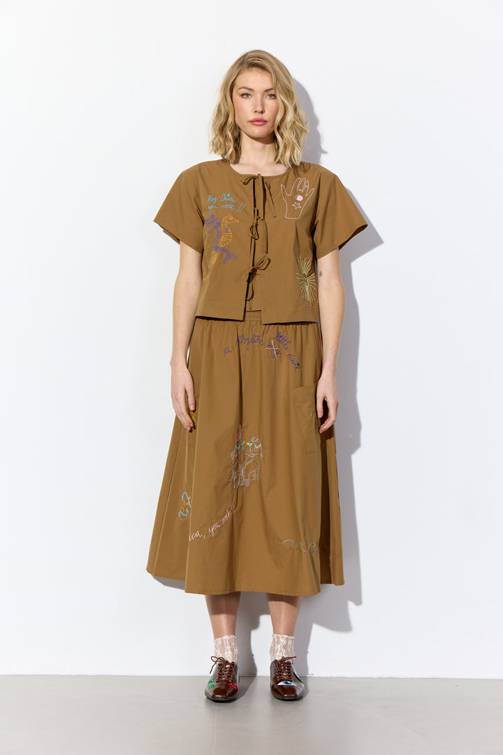 HUNKØN Nima Shirt Skjorter Caramel