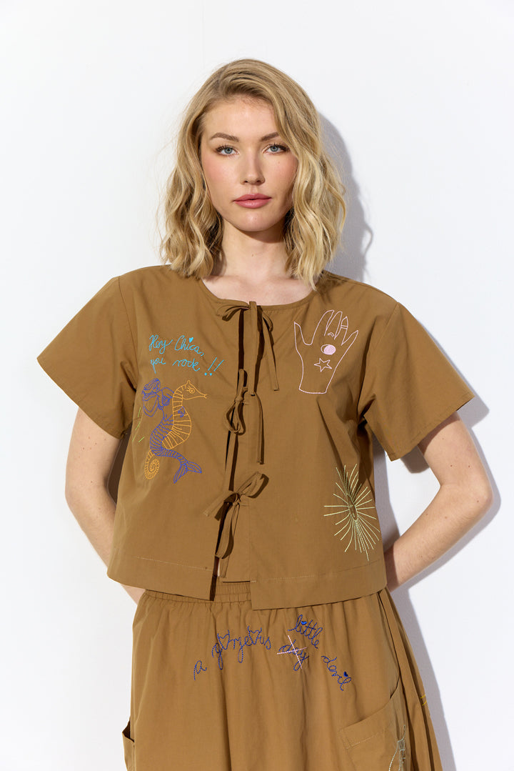 HUNKØN Nima Shirt Skjorter Caramel