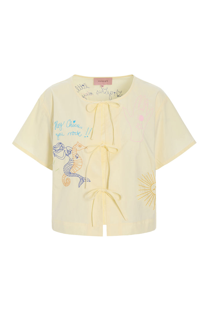 HUNKØN Nima Shirt Skjorter Cream Yellow