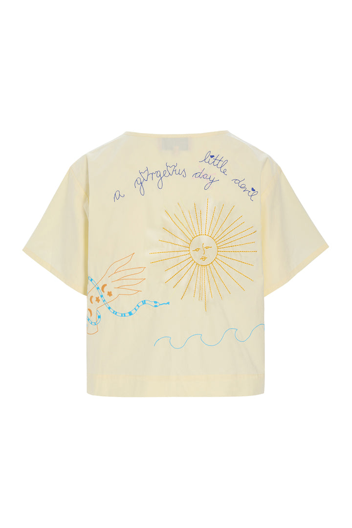 HUNKØN Nima Shirt Skjorter Cream Yellow