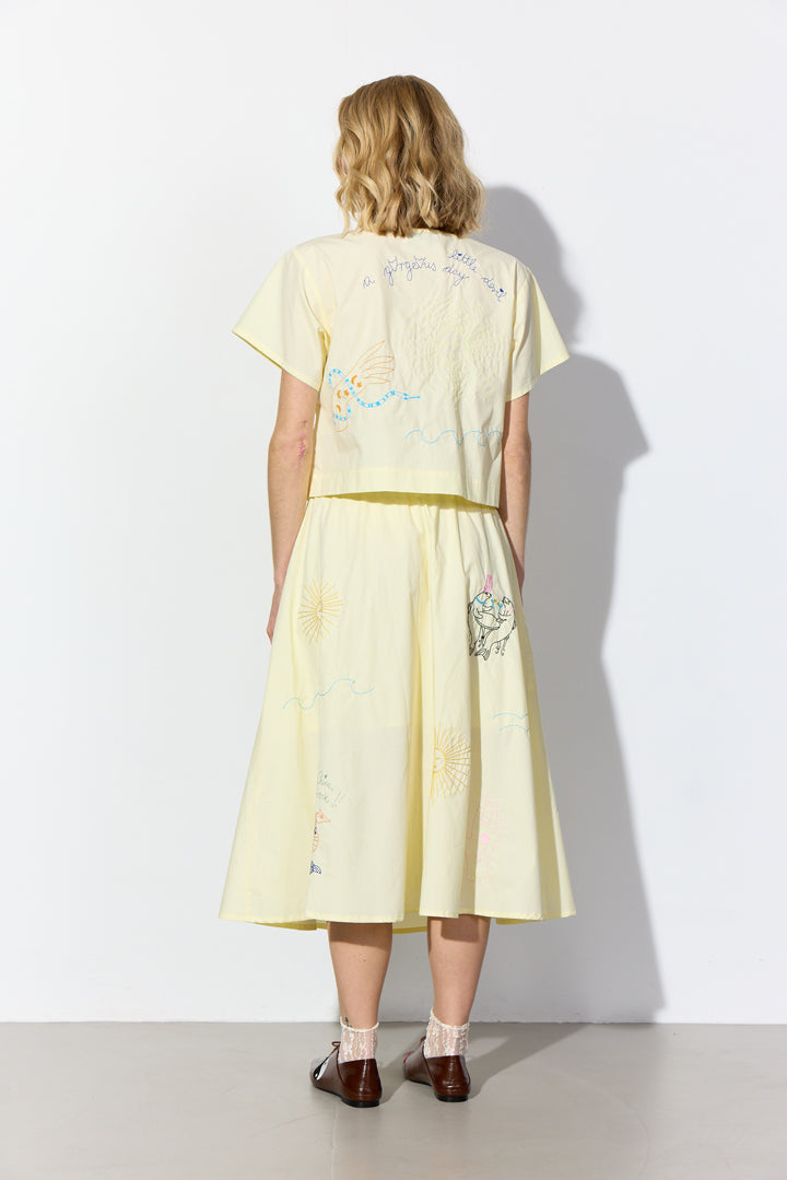 HUNKØN Nima Shirt Skjorter Cream Yellow