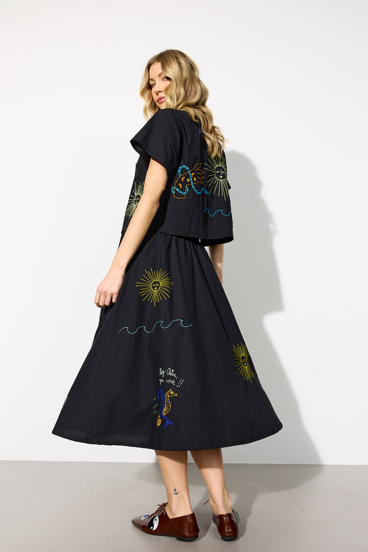 HUNKØN Nima Skirt Nederdele Black