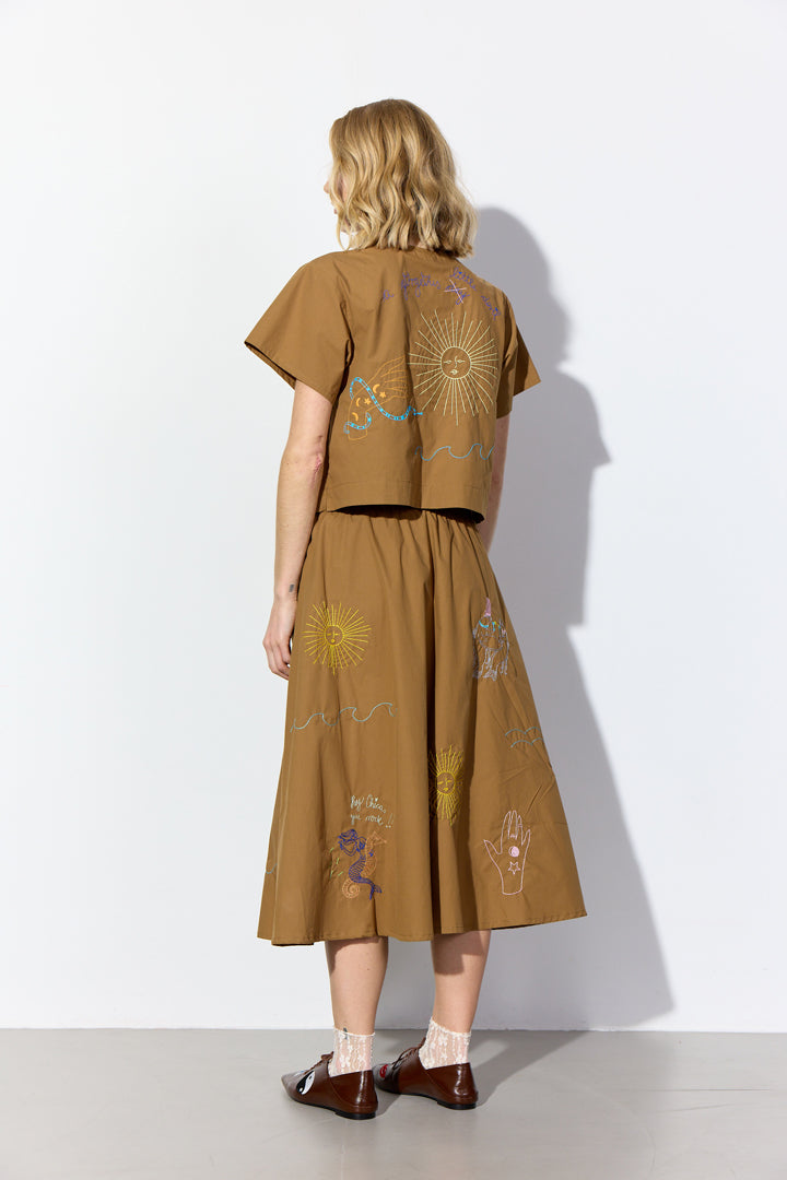 HUNKØN Nima Skirt Nederdele Caramel