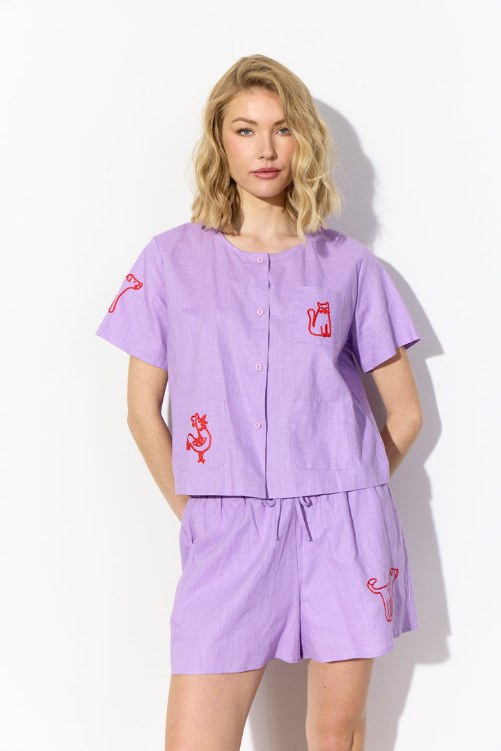 HUNKØN Nina Shirt Skjorter Lavender