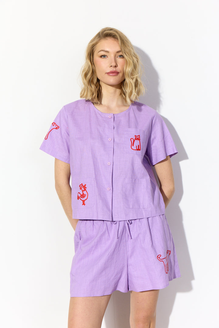HUNKØN Nina Shorts Shorts Lavender