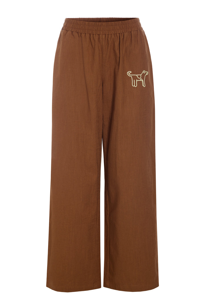 HUNKØN Nina Trousers Bukser Brown