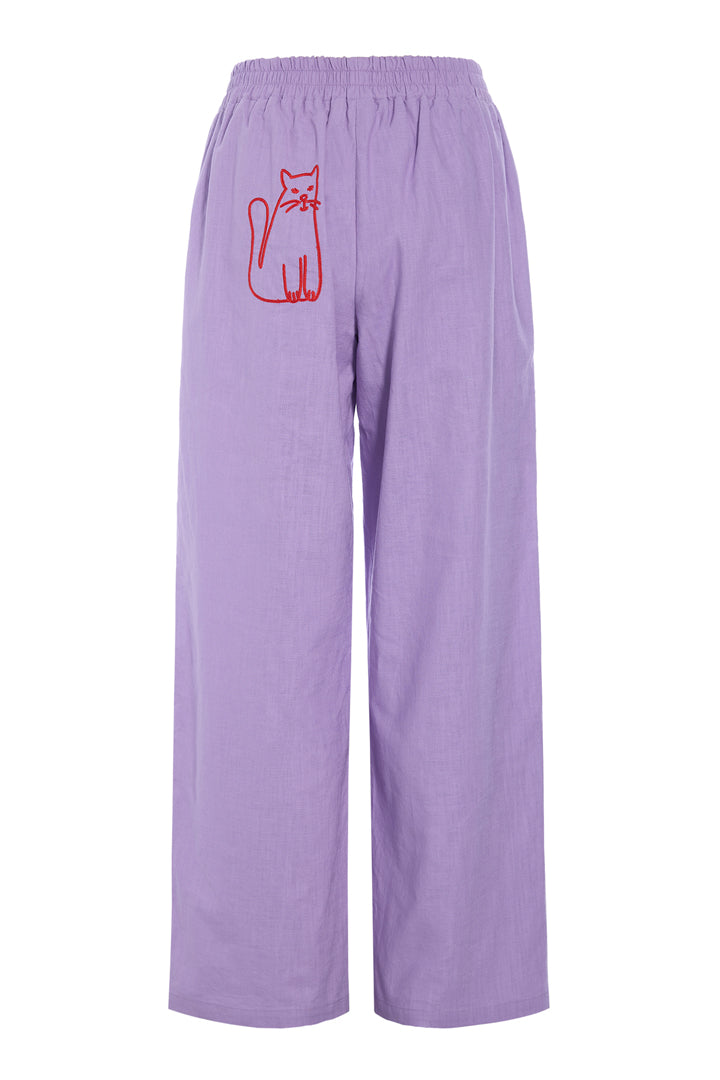 HUNKØN Nina Trousers Bukser Lavender