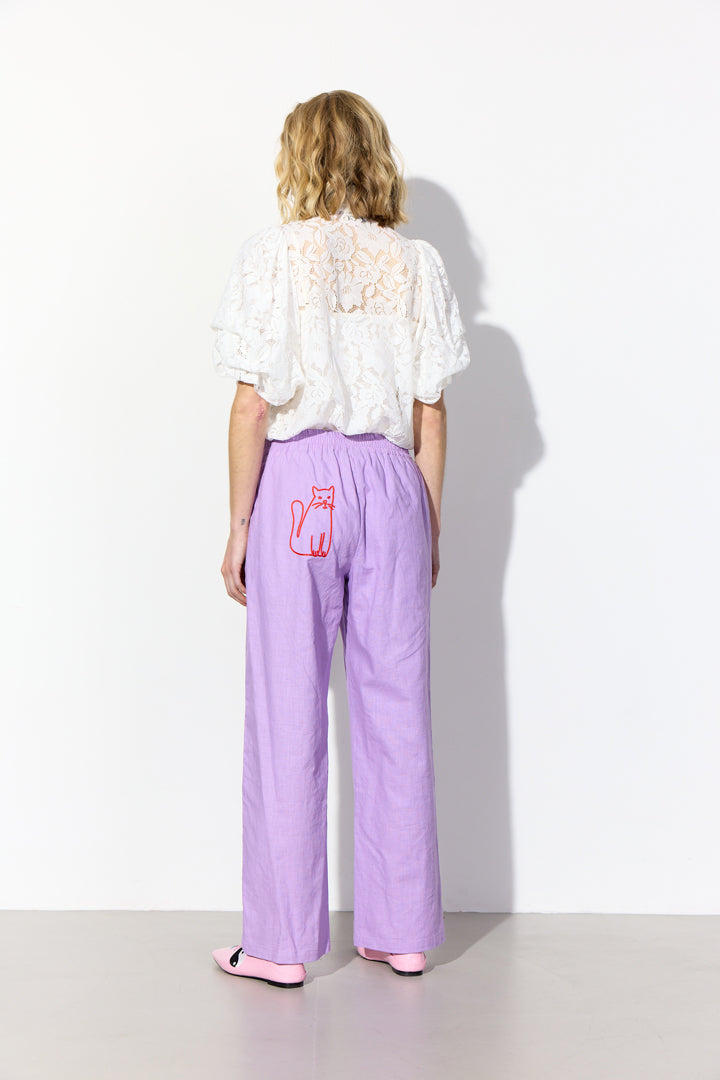 HUNKØN Nina Trousers Bukser Lavender