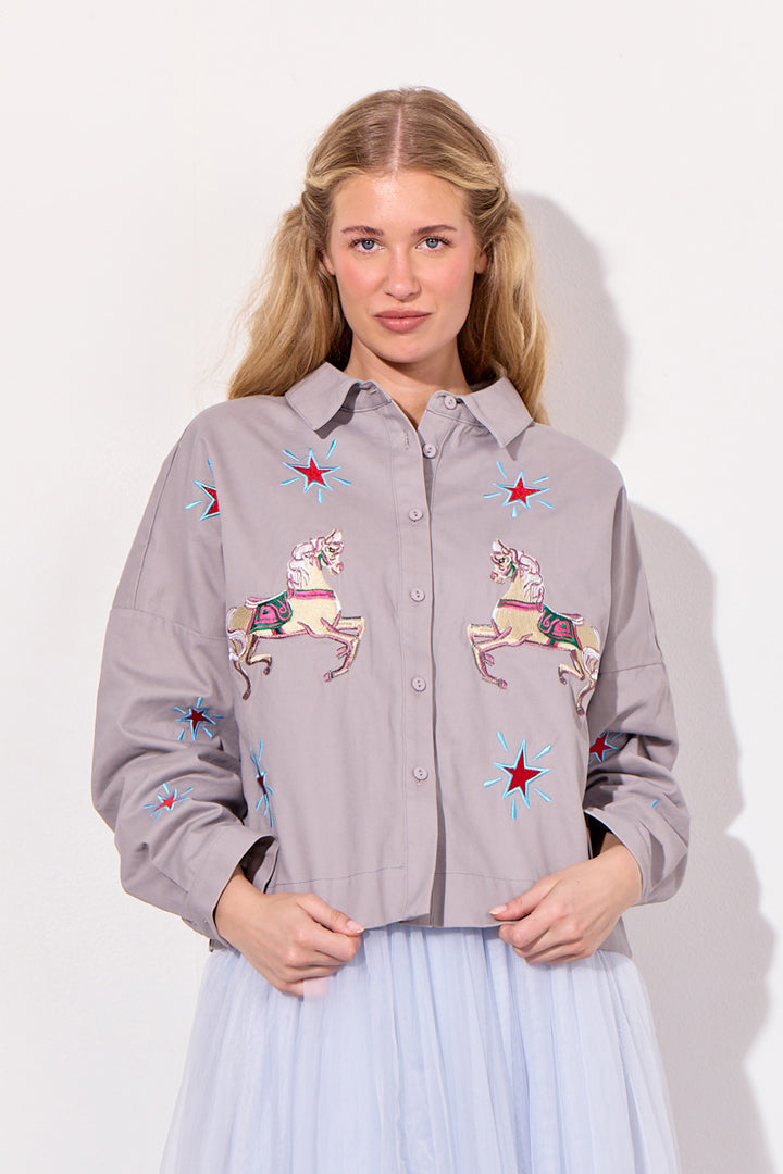 HUNKØN Electra Shirt Skjorter Grey