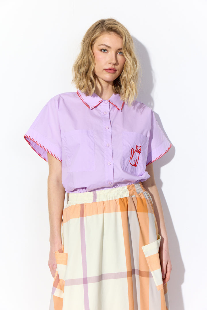 HUNKØN Oda Shirt Skjorter Lavender