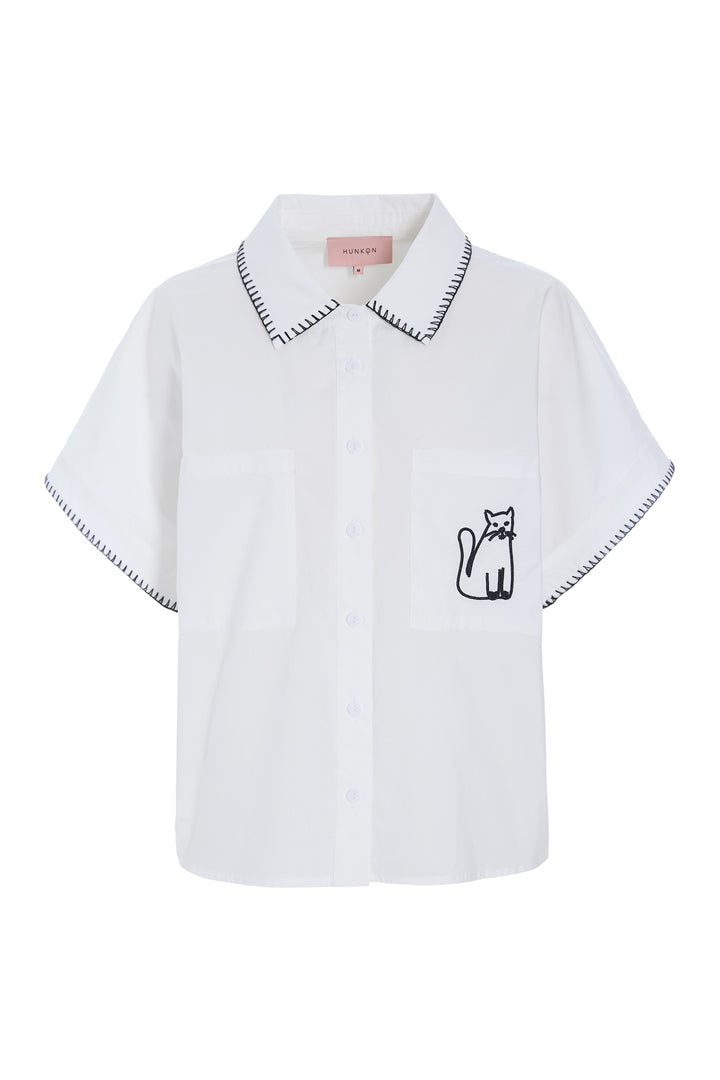 HUNKØN Oda Shirt Skjorter White