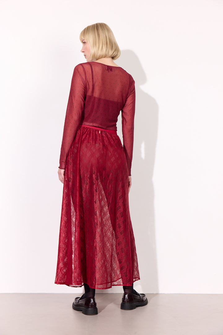 HUNKØN Ofelia Skirt Nederdele Zinfandel
