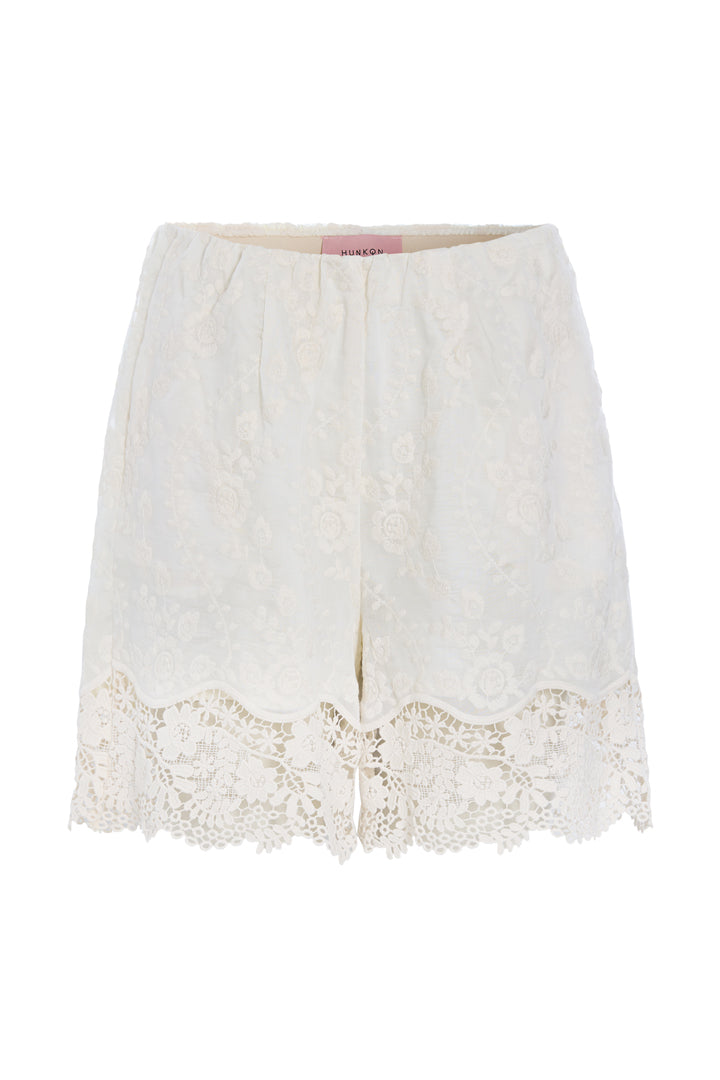 HUNKØN Patty Lace Shorts Shorts Cream