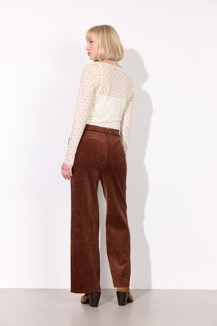 HUNKØN Petra Trousers Bukser Brown
