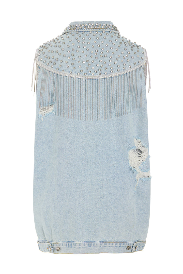 HUNKØN Priya Gem Vest Vests Light Denim