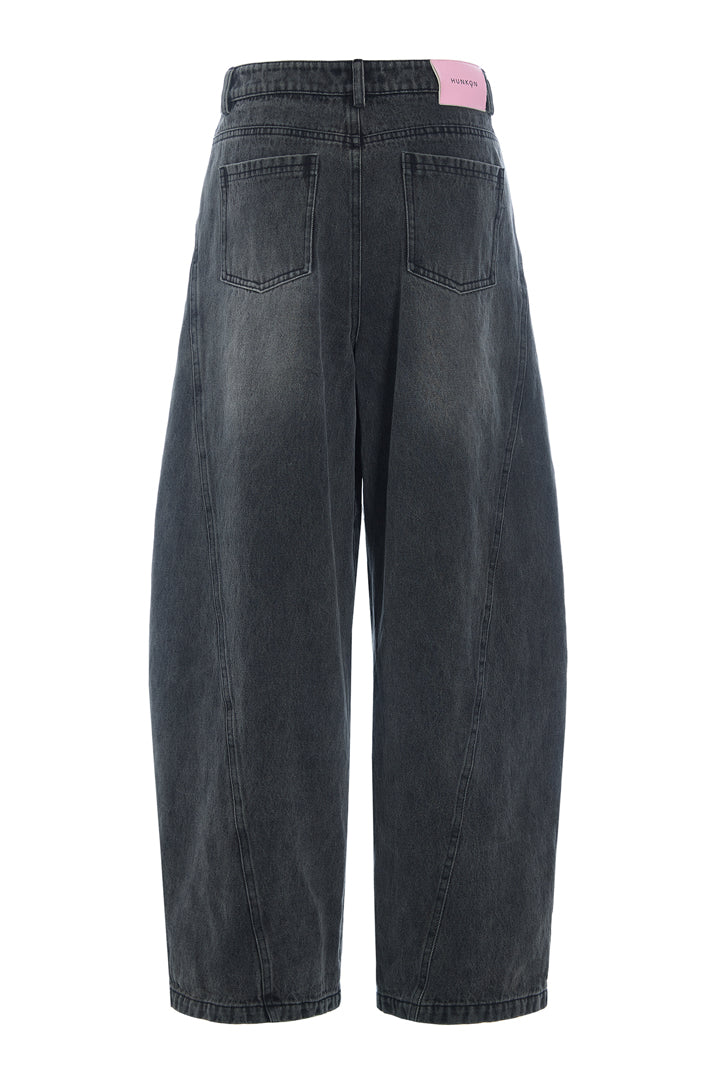 HUNKØN Renata Barrel Jeans Bukser Black