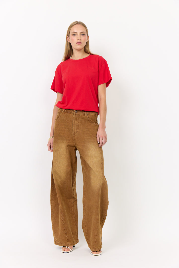 HUNKØN Renata Barrel Jeans Bukser Brown
