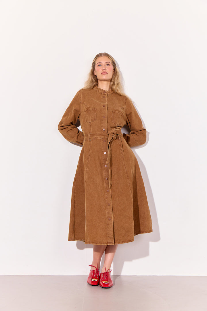 HUNKØN Renata Dress Kjoler Brown