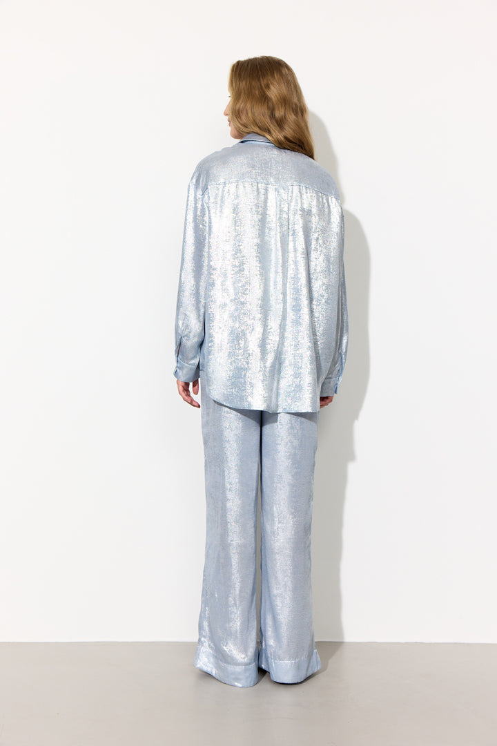 HUNKØN Robin Shirt Skjorter Blue Metallic