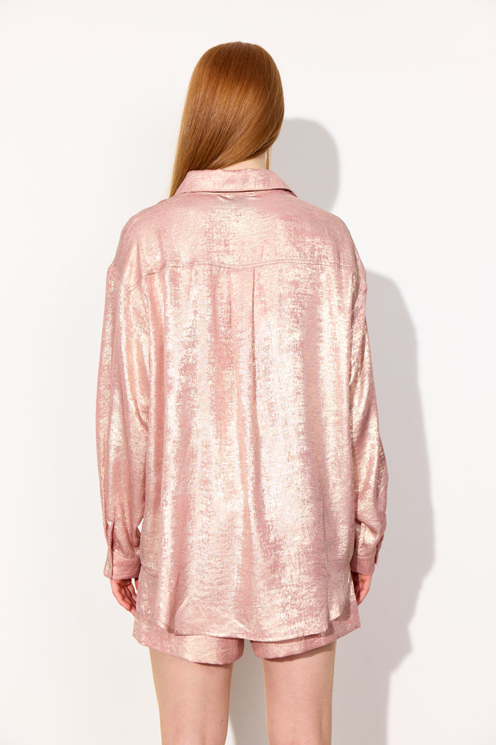 HUNKØN Robin Shirt Skjorter Rose Metallic
