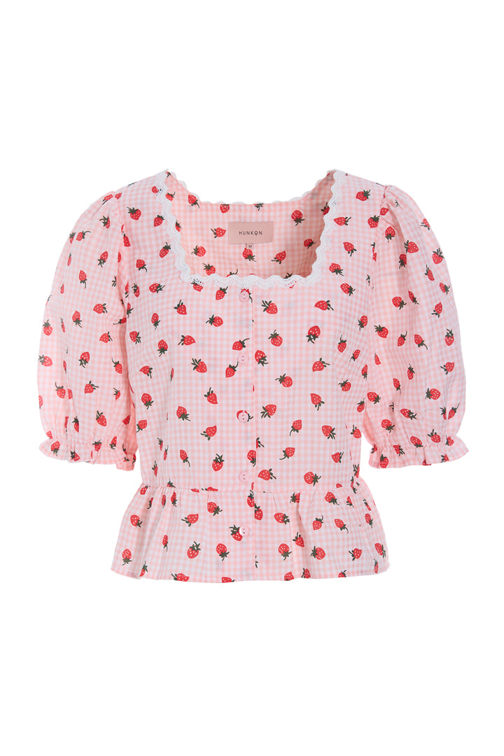 HUNKØN Ruth Blouse Skjorter Pink