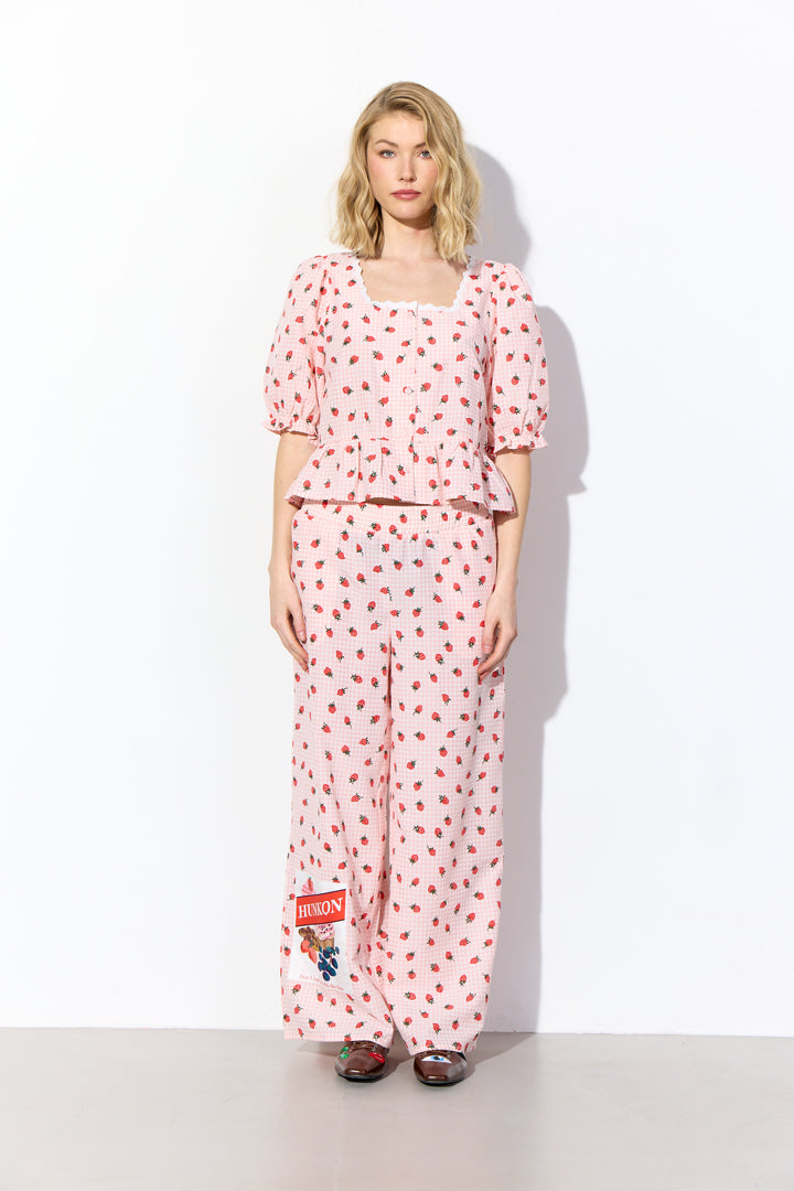 HUNKØN Ruth Blouse Skjorter Pink