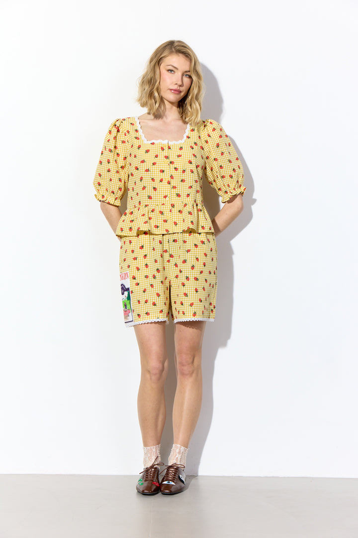 HUNKØN Ruth Blouse Skjorter Yellow