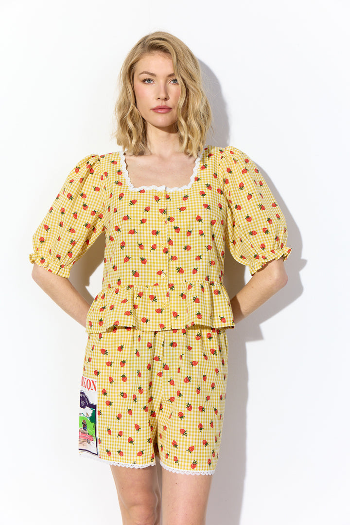 HUNKØN Ruth Blouse Skjorter Yellow