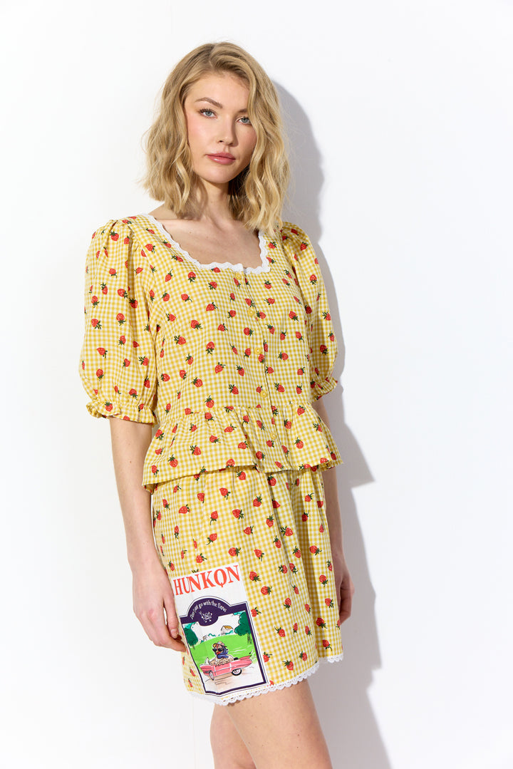HUNKØN Ruth Shorts Shorts Yellow
