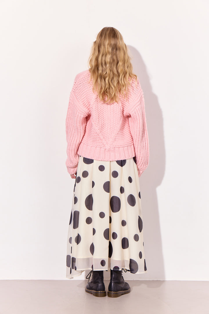 HUNKØN Sabine Knit Cardigan Cardigans Rose