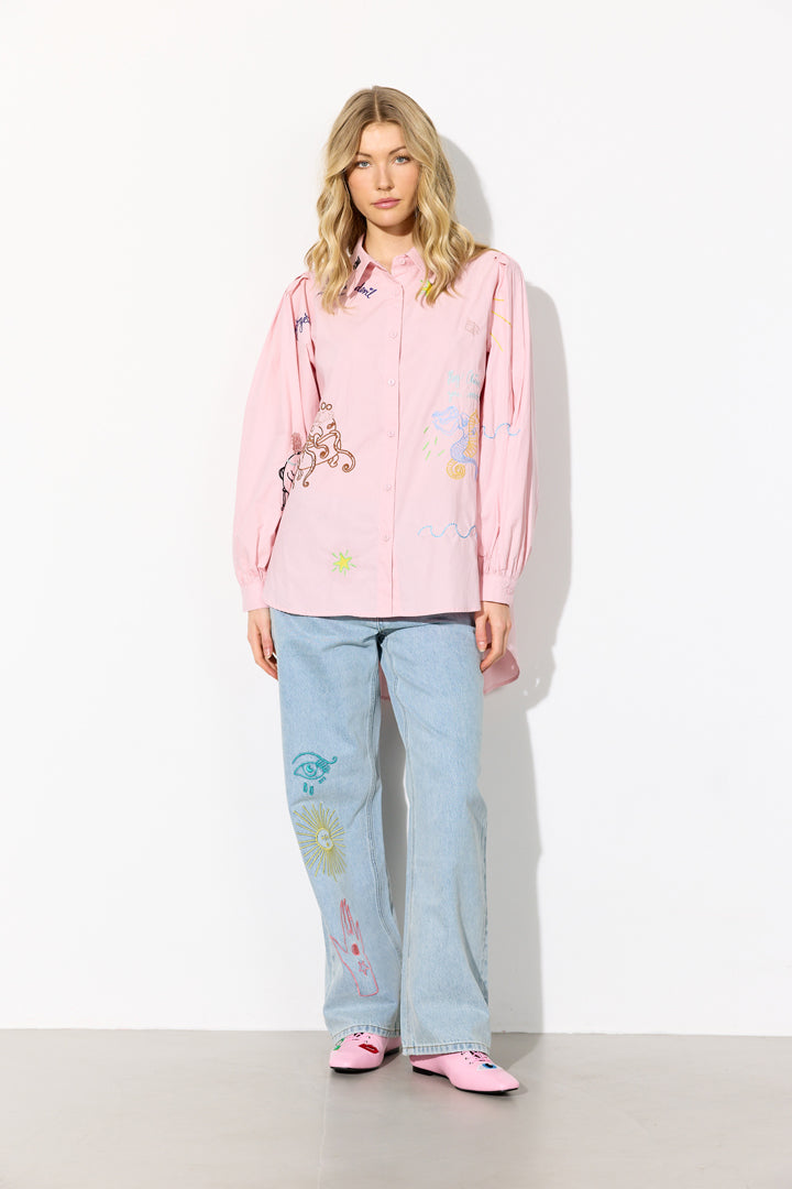 HUNKØN Sasha Shirt Skjorter Rose