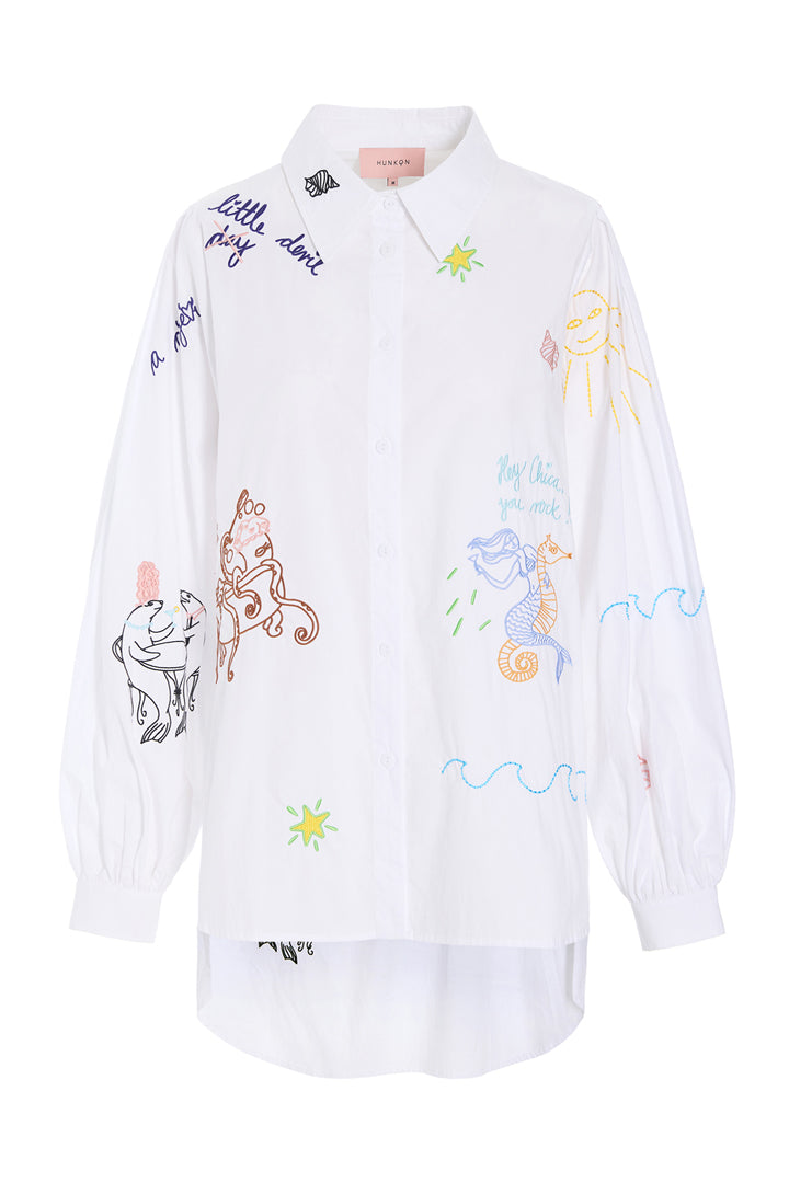 HUNKØN Sasha Shirt Skjorter White