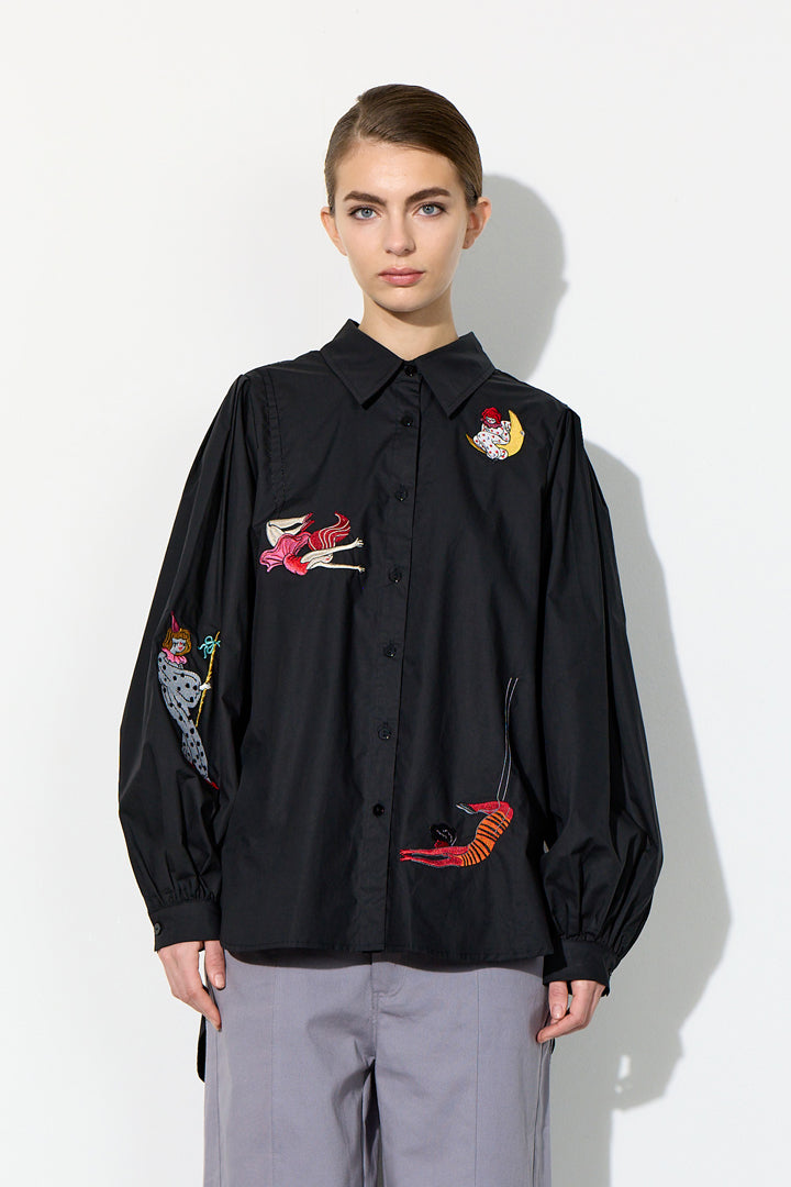 HUNKØN Sasha Shirt Skjorter Black