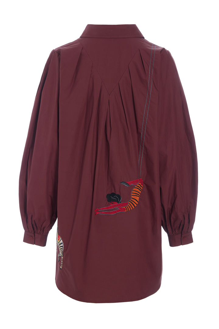 HUNKØN Sasha Shirt Skjorter Oxblood