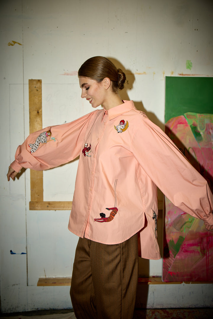 HUNKØN Sasha Shirt Skjorter Peach