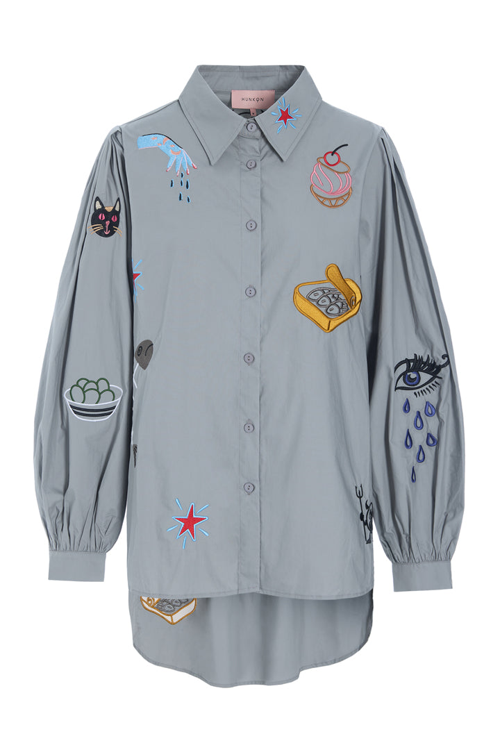 HUNKØN Sasha Shirt Skjorter Grey