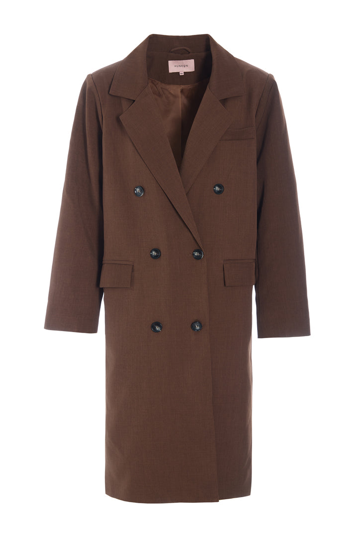 HUNKØN Sia Coat Frakker Chestnut