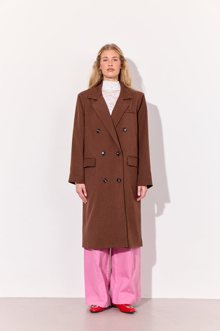 HUNKØN Sia Coat Frakker Chestnut