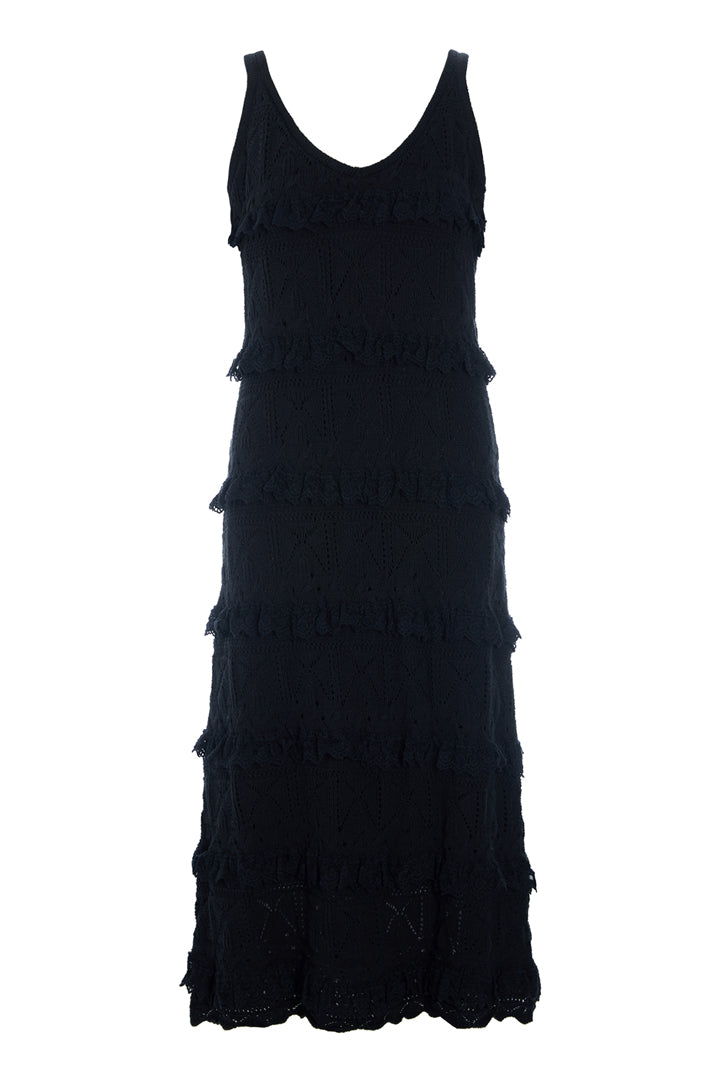 HUNKØN Sienna Knit Dress Kjoler Black