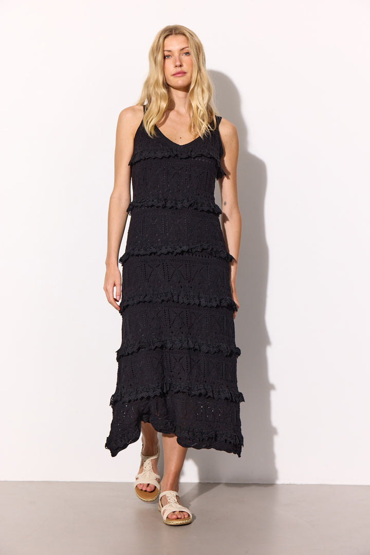HUNKØN Sienna Knit Dress Kjoler Black
