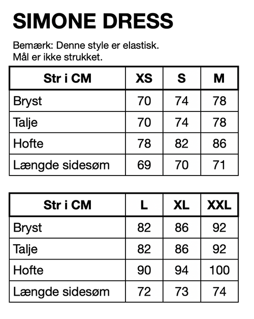 HUNKØN Simone Strap Dress Kjoler Cream