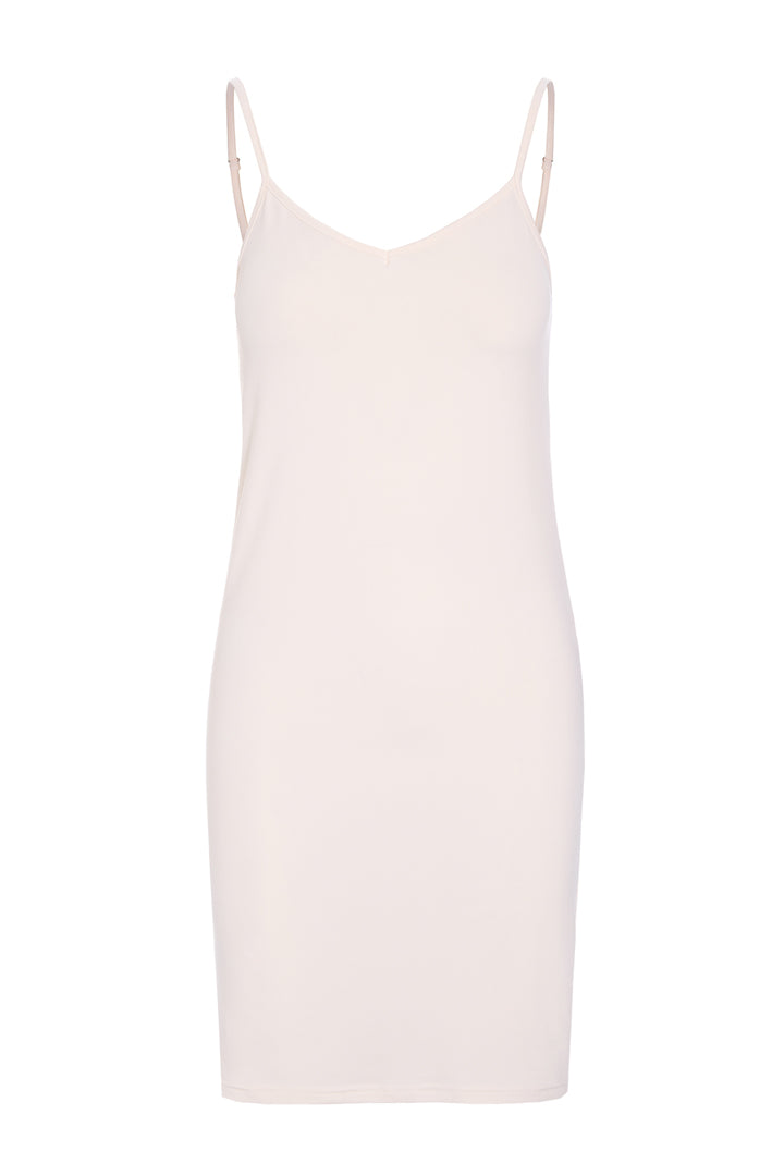 HUNKØN Simone Strap Dress Kjoler Cream