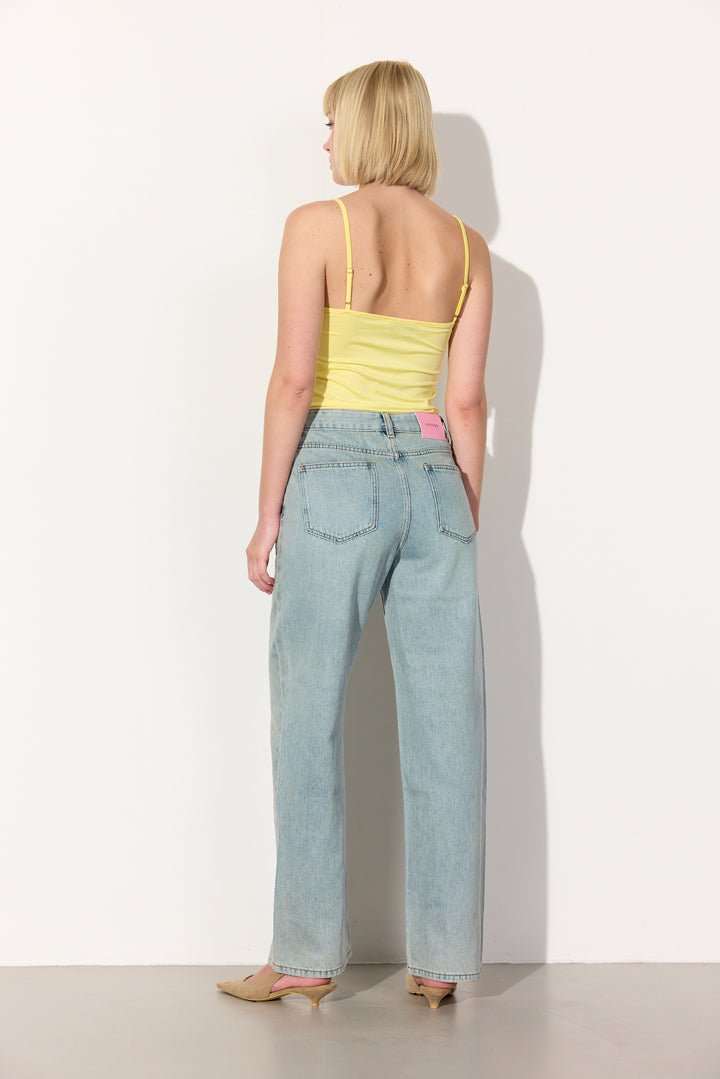 HUNKØN Simone Top Toppe Yellow