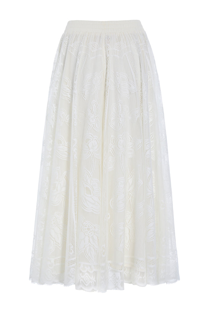 HUNKØN Stine Skirt Nederdele Off White