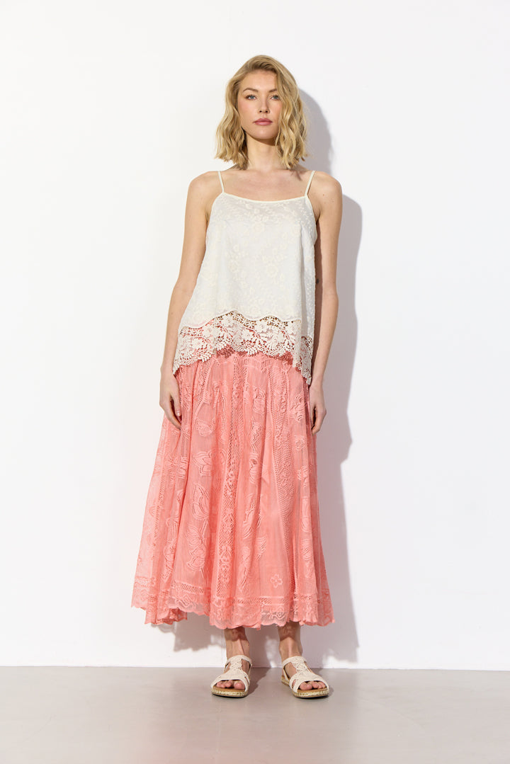 HUNKØN Stine Skirt Nederdele Peach