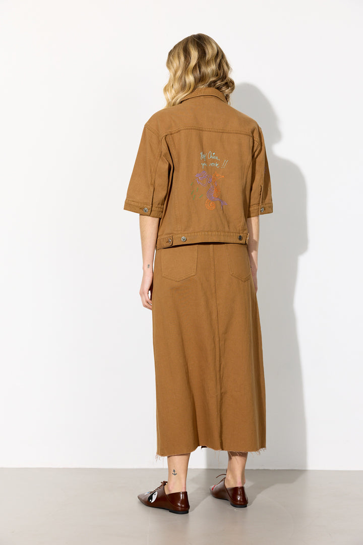 HUNKØN Suki Skirt Nederdele Caramel